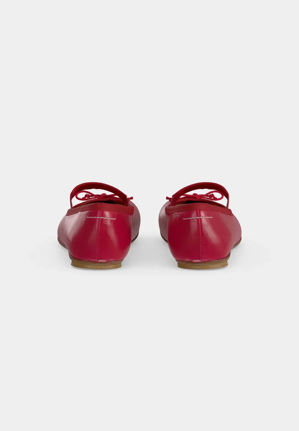Балетки с ремешком на щиколотке Mm6 Maison Margiela, Red — фото 4