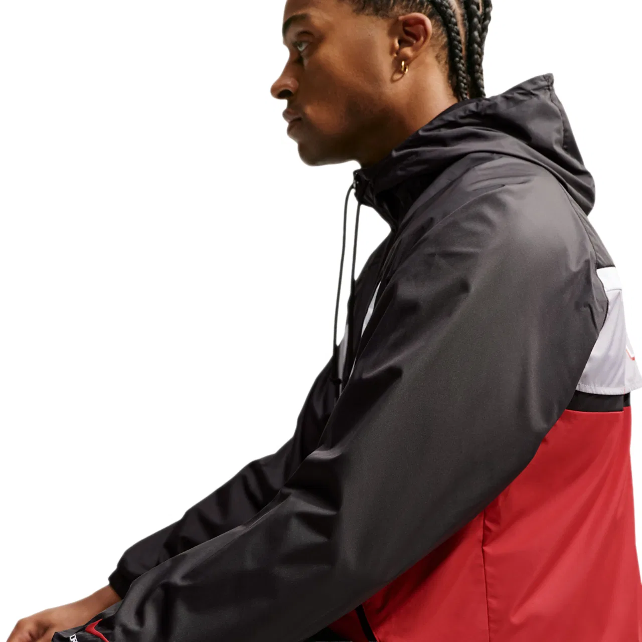 Мужская куртка с принтом Windrunner Land 26 RMX Nike, University Red Black Cement Grey — фото 3