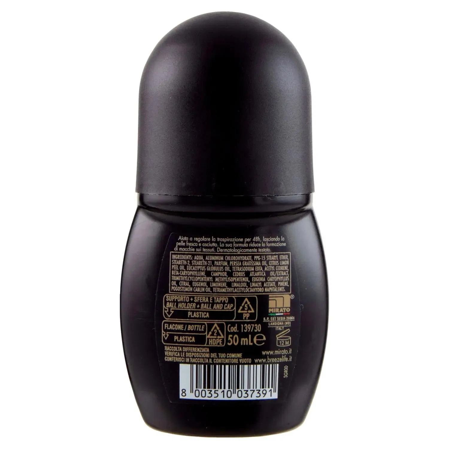 Дезодорант-ролик Breeze Black Oud Beni Culinari, 4 шт. по 50 мл, с древесным ароматом — фото 2