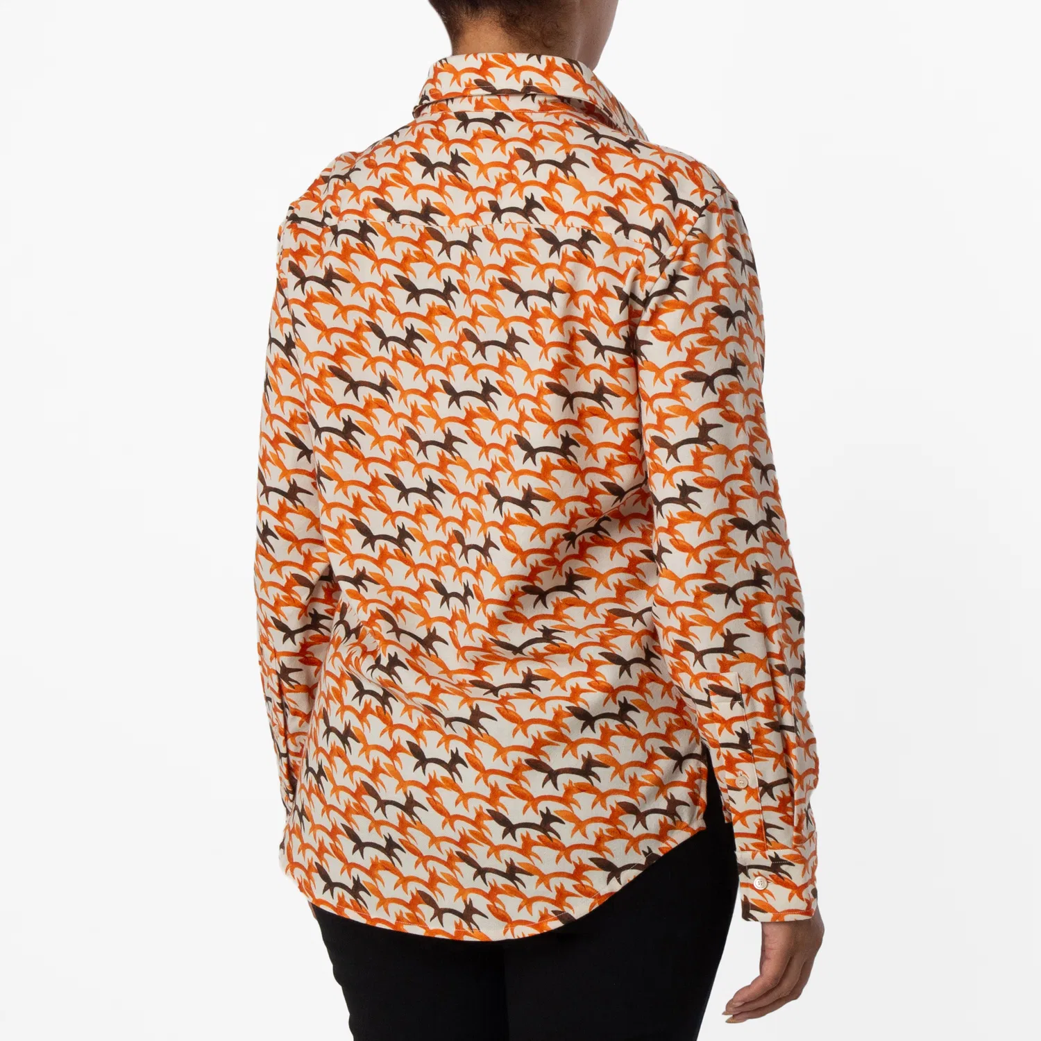 Рубашка шерстяная с принтом лисы Regular Fit Fox Pattern Wool Shirt Burberry, Soap Ip Pattern — фото 4