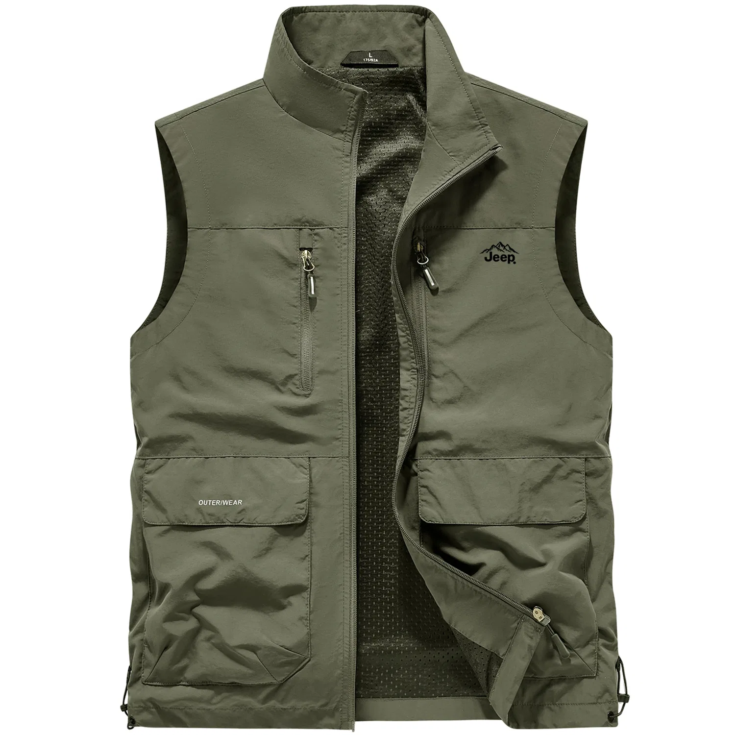Детский жилет с лацканами Jeep, Army Green