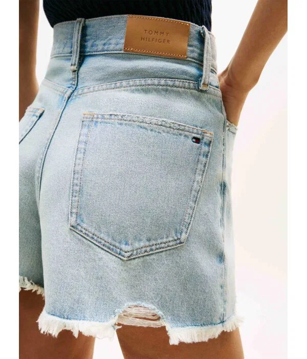 Женские шорты из денима Regular Fit Tommy Hilfiger, Azzurro — фото 4