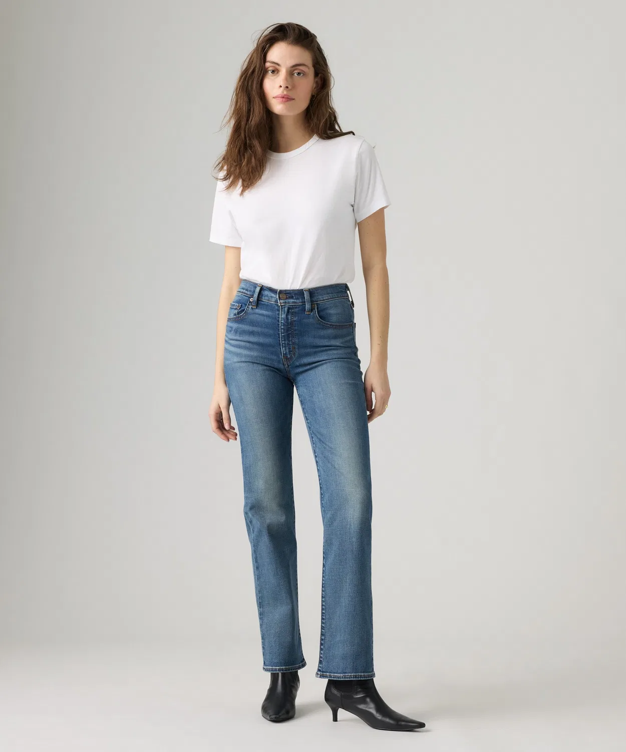 Женские джинсы с высокой посадкой прямого кроя 723 High Rise Straight Levi's, Dark Indigo Blue — фото 2