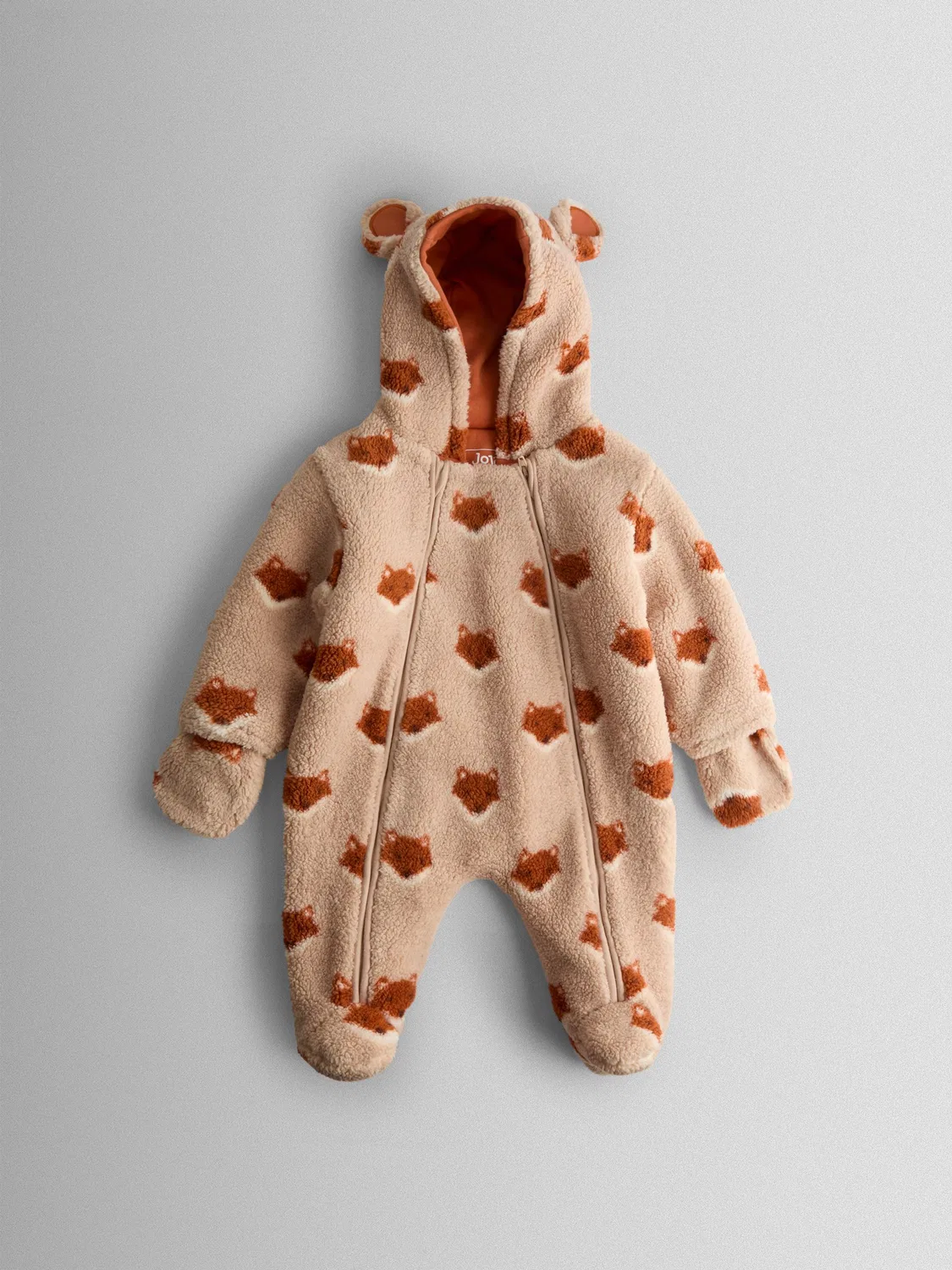 Комбинезон-конверт Cosy Borg Character с капюшоном-лисой Jojo Maman Bébé, Оранжевый Лис