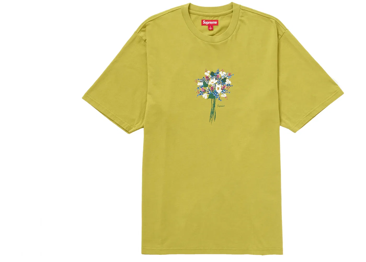 Мужская футболка с принтом Supreme Bouquet Supreme, Lime