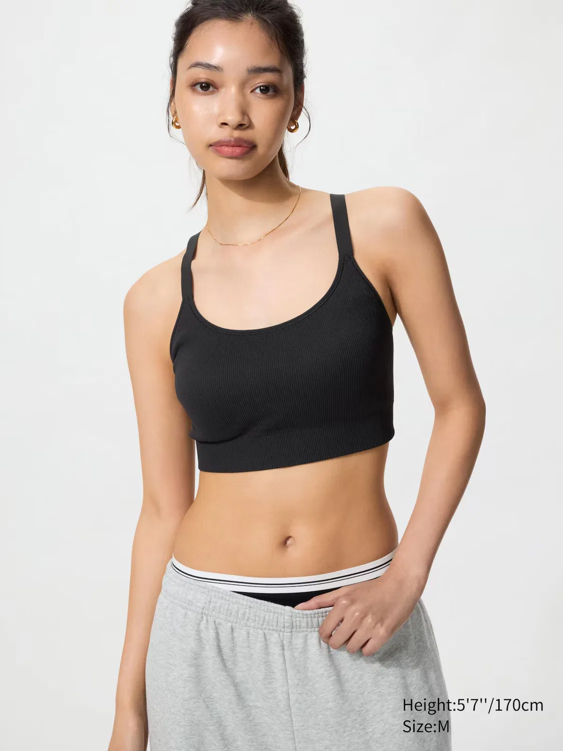 Бюстгальтер Uniqlo, спортивный, черный