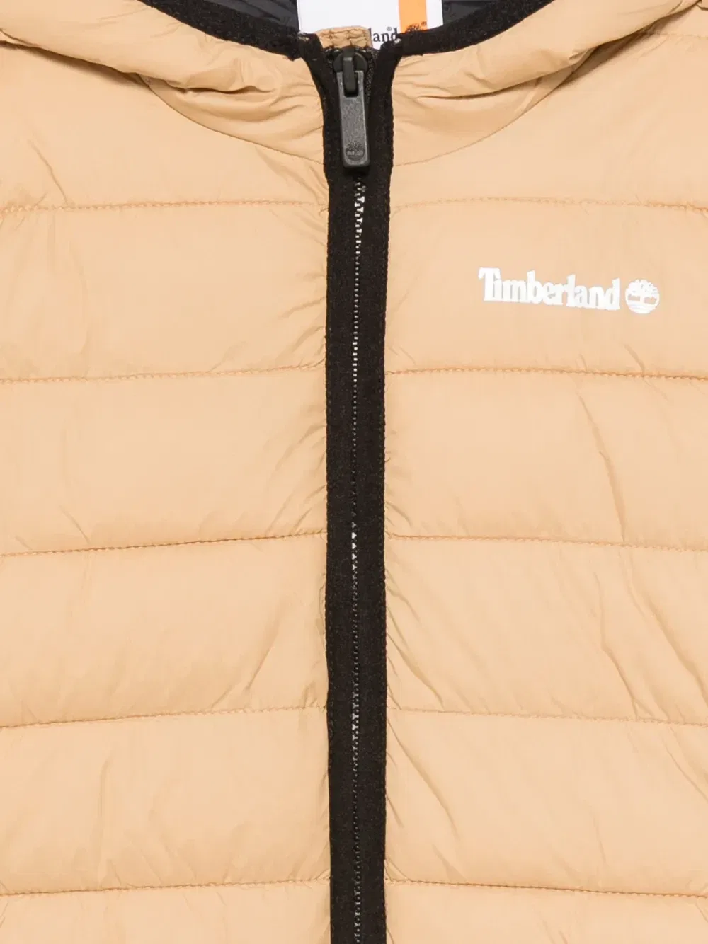 Стеганая куртка с капюшоном Timberland Kids, бежевый — фото 3