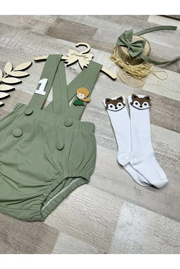Детский комбинезон для мальчиков хлопковый Little Prince Baby Boy Green Romper Feriatolye, Green — фото 2