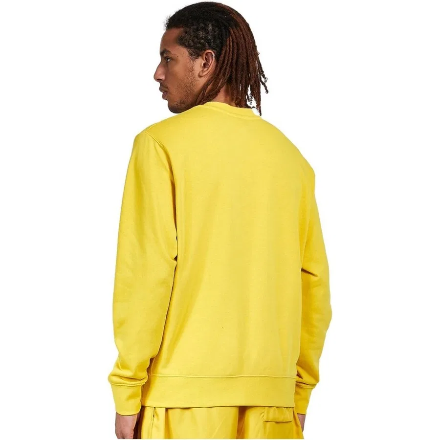 Свитшот с круглым вырезом из французского футера Nike Sportswear Club, Желтый — фото 2