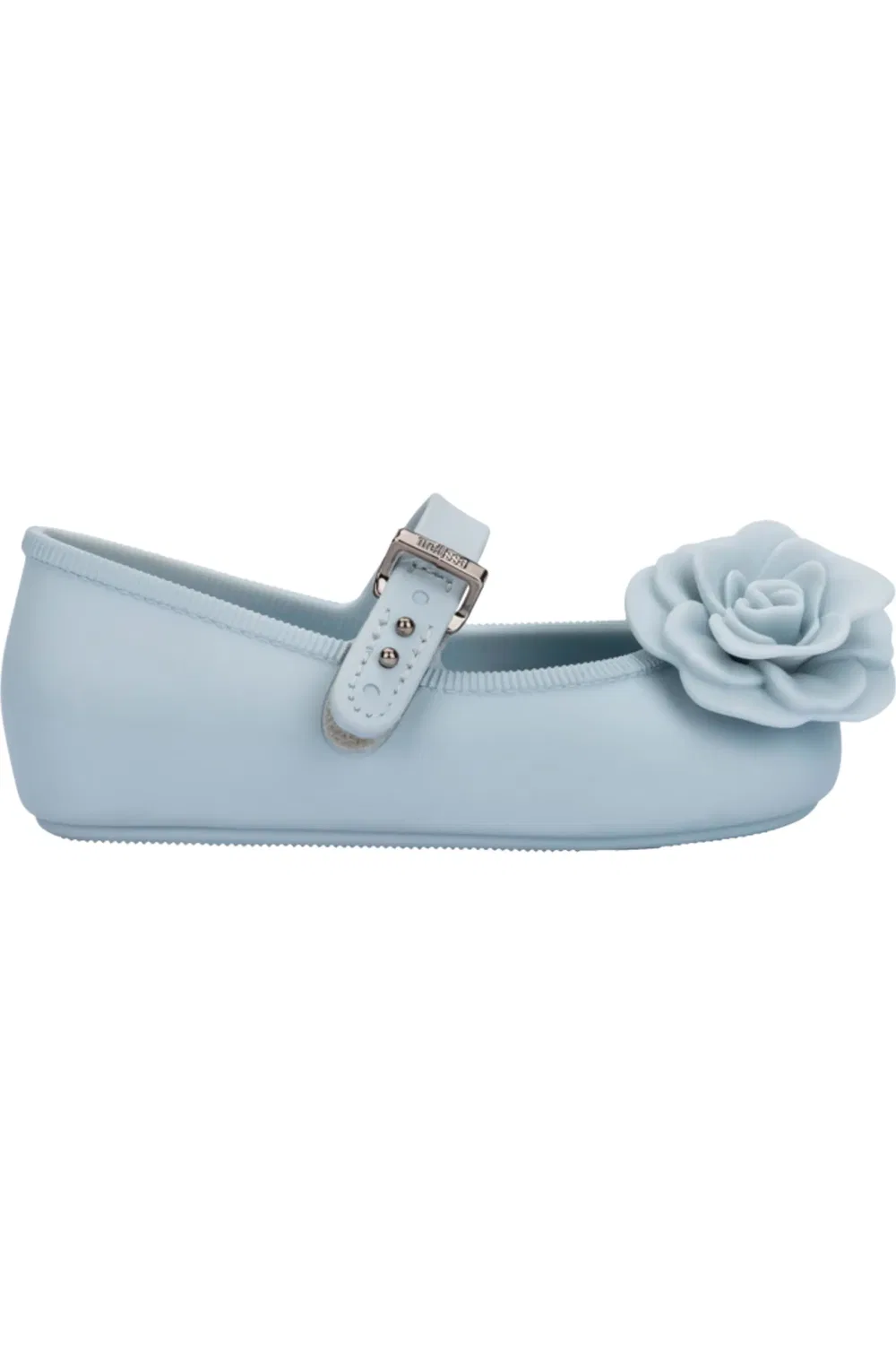 Детские туфли балетки с цветочной аппликацией Soft Ballerina Mini Melissa, синий — фото 2