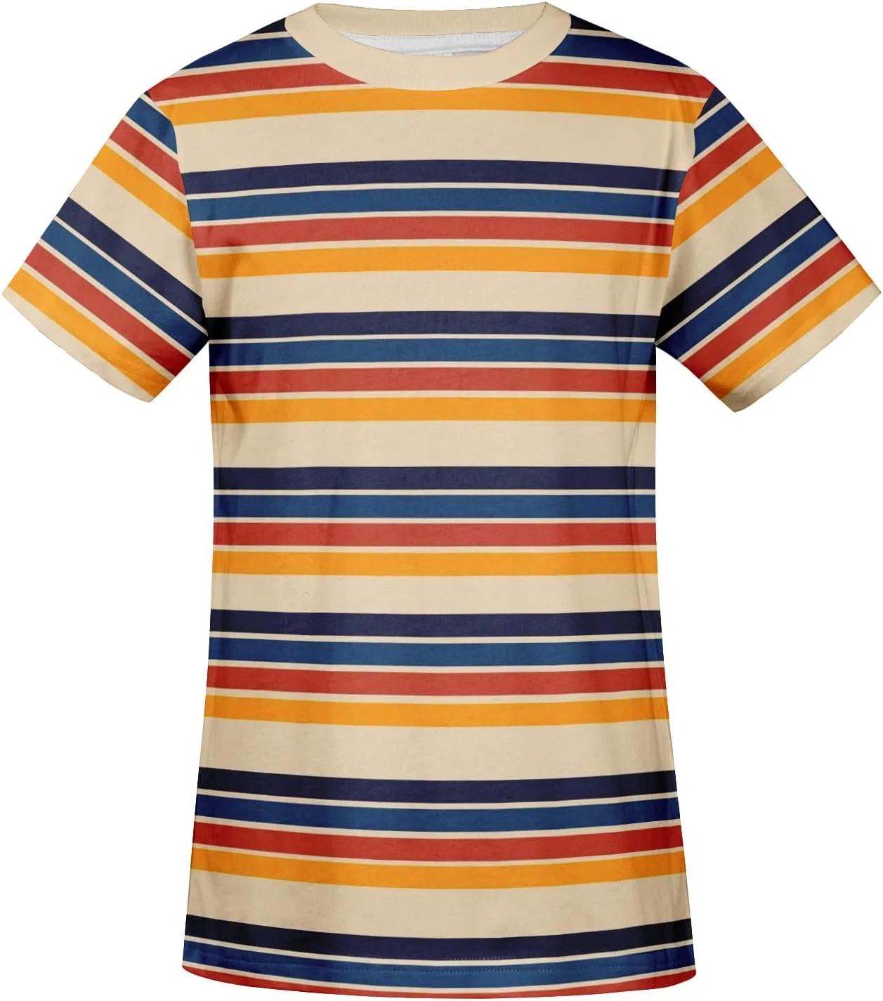 Мужская футболка с коротким рукавом, 12 шт., Striped, Mixed Assortmen-9 — фото 4