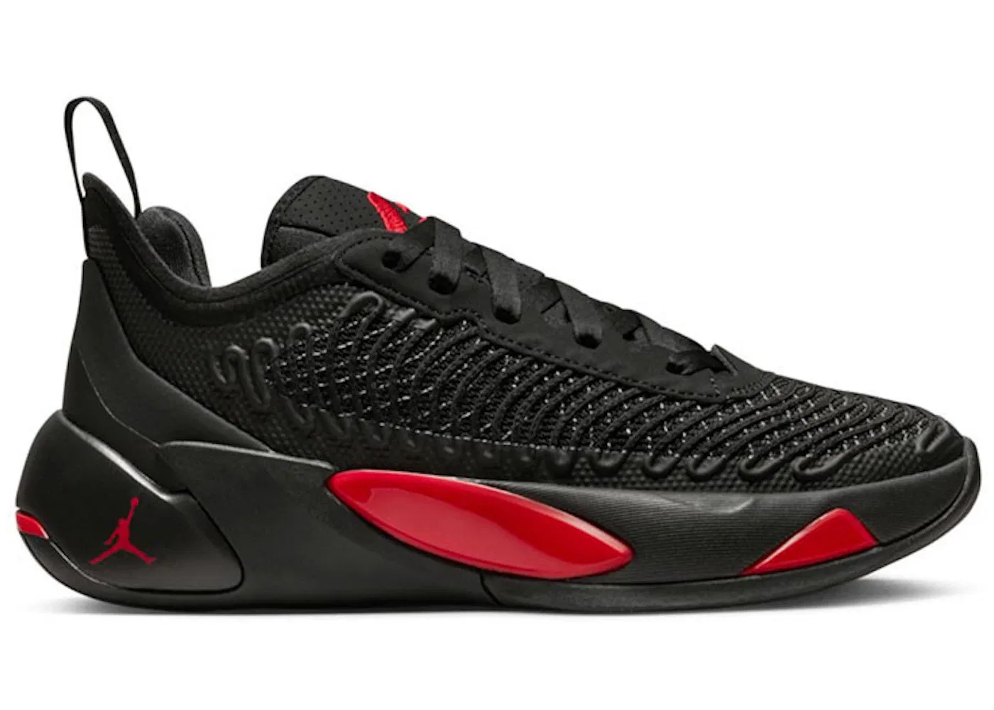Детские кроссовки для баскетбола Jordan Luka 1 Jordan, Black/University Red-Dark Grey