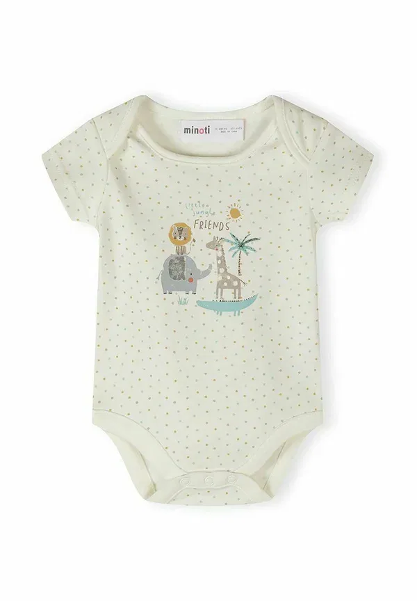 Боди с коротким рукавом 5-pack Short Sleeve Safari Print Body Minoti Cream, Light Green, Light Yellow, светло-зеленый/светло-желтый/кремовый — фото 2