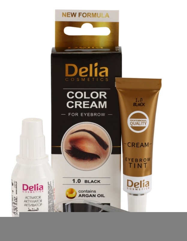 

Краска для бровей Delia Cosmetics Argan Oil, оттенок 1.0 Black 15 мл