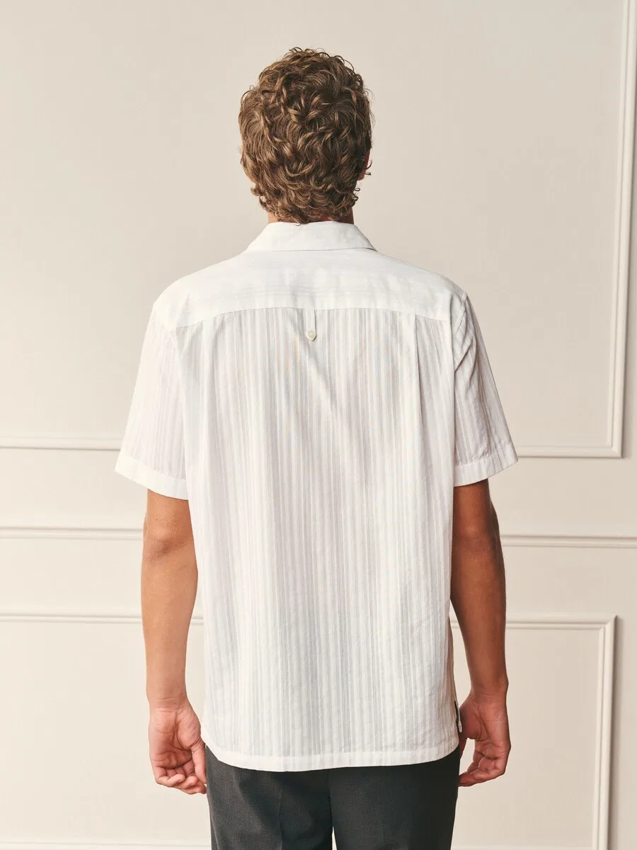 Рубашка Next Regular fit Button Up Shirt 'Archive' белого цвета — фото 3