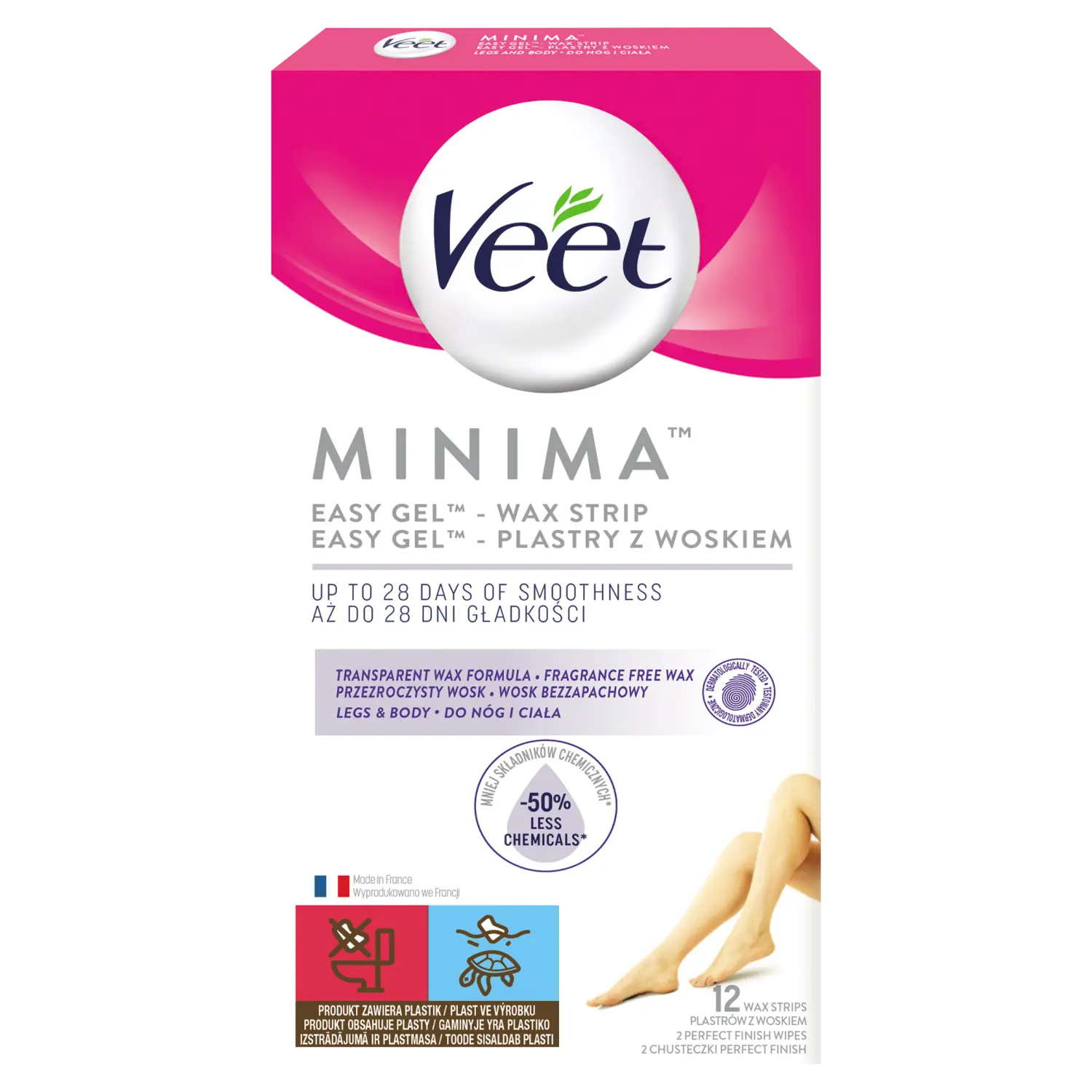 

Veet полоски для депиляции, 12 шт + воск для чувствительной кожи, 1 упаковка