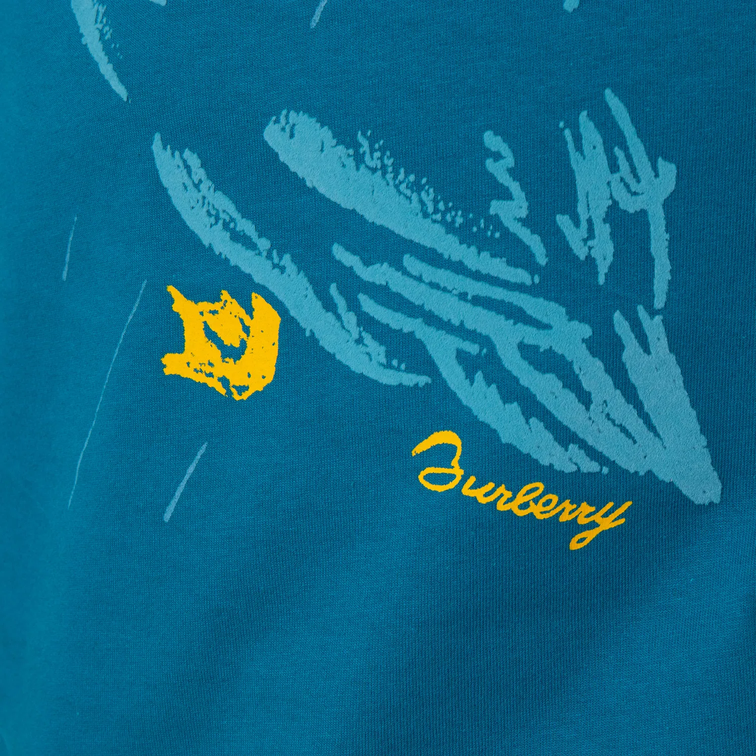 Футболка из хлопкового джерси с принтом Duck Print Cotton Jersey T-Shirt Burberry, Kingfisher — фото 2