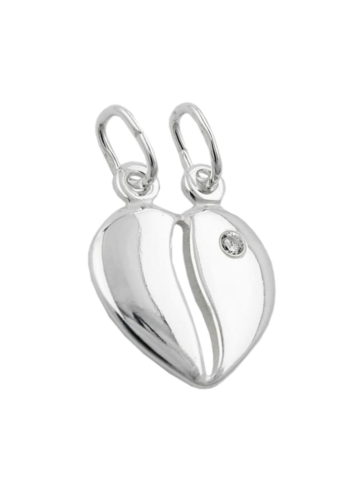 

Gallay Двойной кулон, делимое сердце с кубическим цирконием, серебро 925 пробы