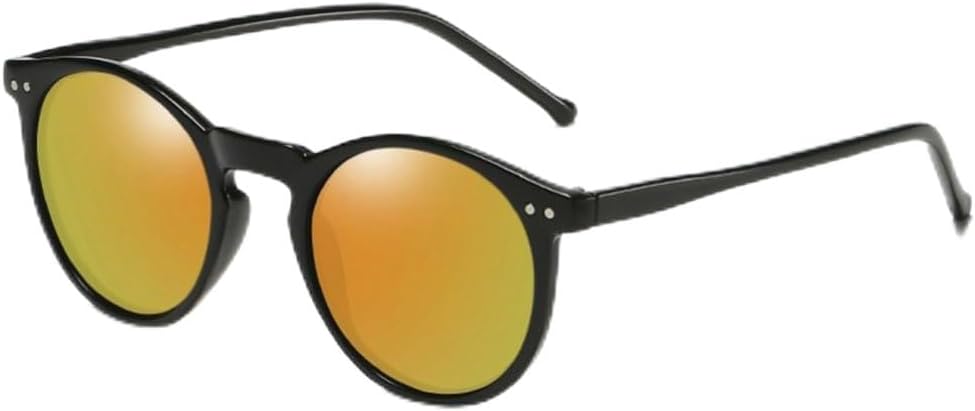 

Маленькие круглые поляризованные солнцезащитные очки для женщин и мужчин в стиле ретро, ​​классические черные солнцезащитные очки для женщин, очки для вождения VFDHN, Black Red