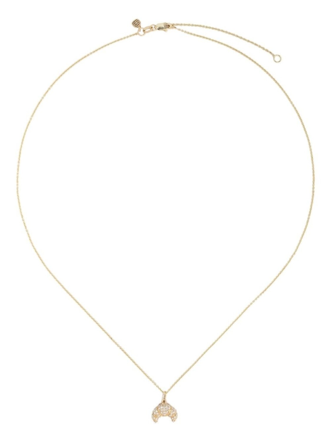 

Колье Croissant Charm из желтого золота с бриллиантами Sydney Evan, золотой