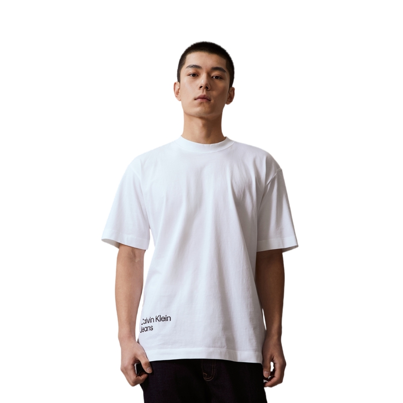 Футболка CALVIN KLEIN мужская лунный белый, YAF-Moon White — фото 4