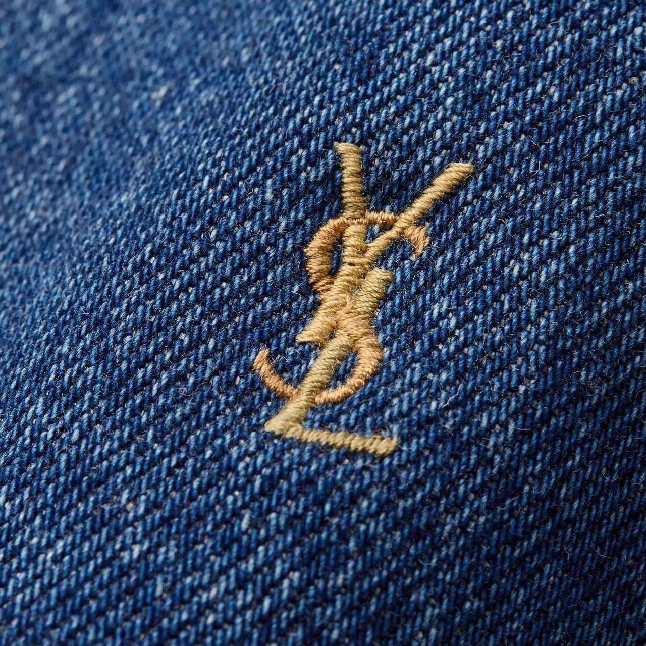 Рубашка с отложным воротником SAINT LAURENT Rock Blue — фото 4