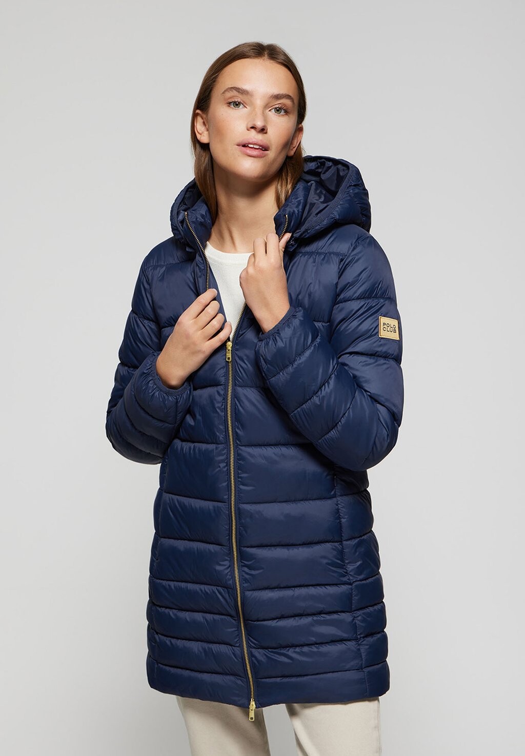 

Зимнее пальто Ultralight Hooded Corinne Polo Club, темно-синее