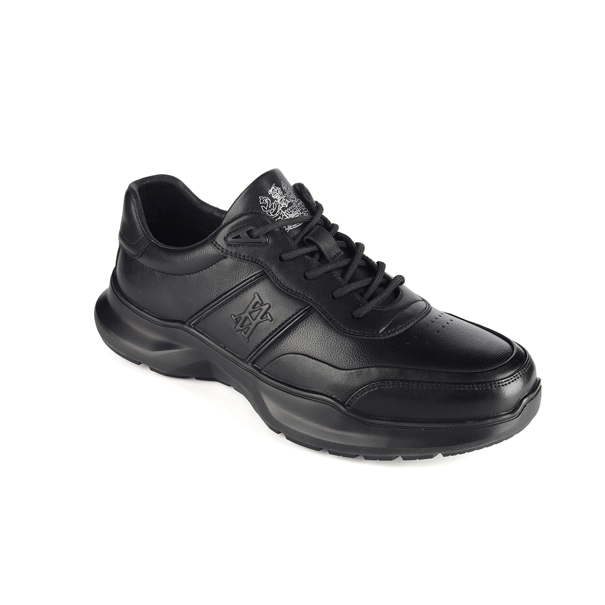 AQUASCUTUM Мужские повседневные кроссовки Low Top черные, цвет Black — фото 2