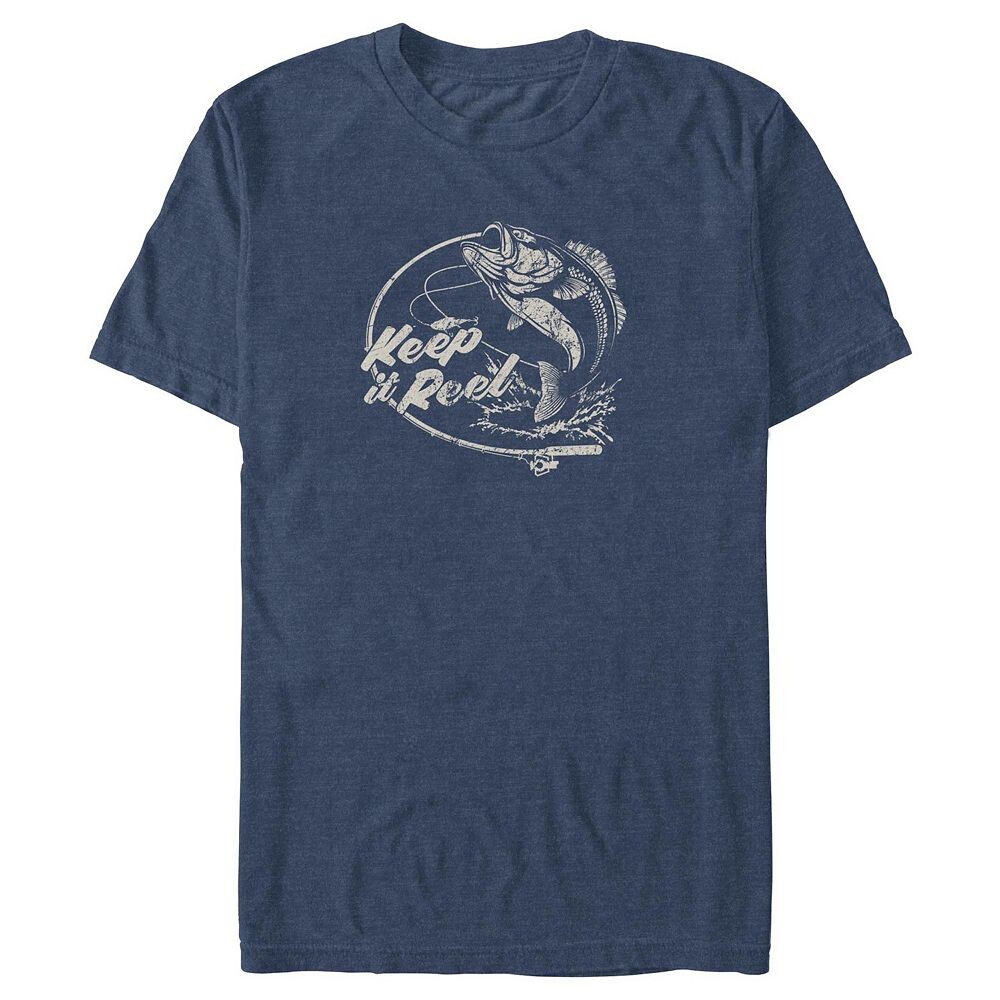 

Футболка Big & Tall Fishing Keep It Real с графическим рисунком, цвет Navy Heather