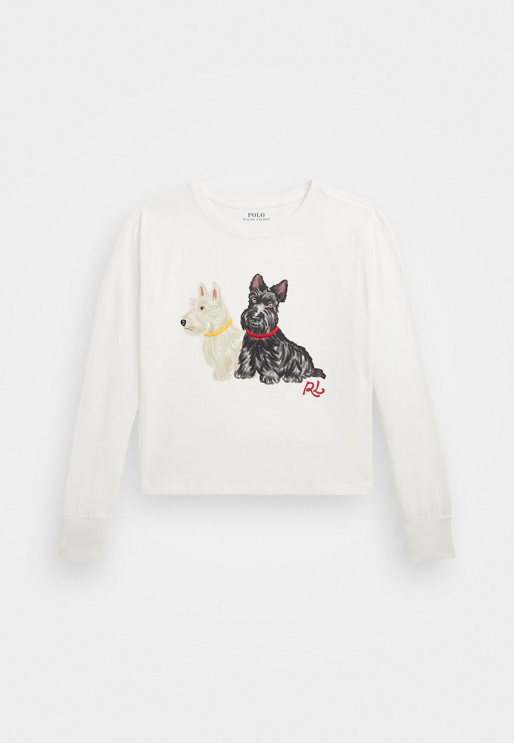 

Топ с длинными рукавами DOG-PRINT JERSEY BOXY LONG-SLEEVE TEE Polo Ralph Lauren, белый