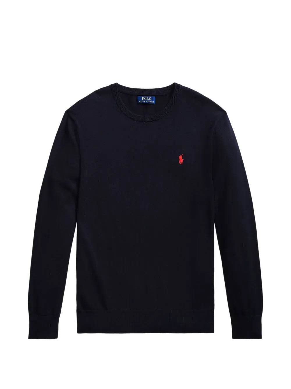 Свитер с длинными рукавами и логотипом Polo Ralph Lauren, синий