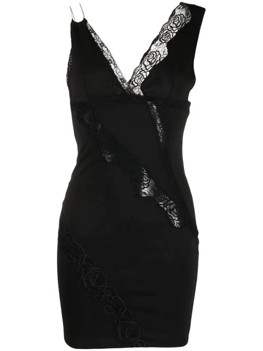 

Трикотажное платье с кружевом и эффектом потертости VAILLANT STUDIO, черный