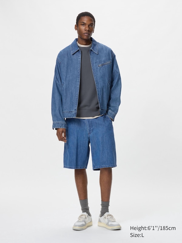 

Джинсовые рабочие шорты Uniqlo, синий