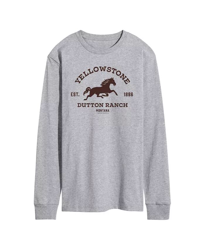 

Мужская футболка с длинным рукавом Yellowstone Horse Est 1886 AIRWAVES, серый