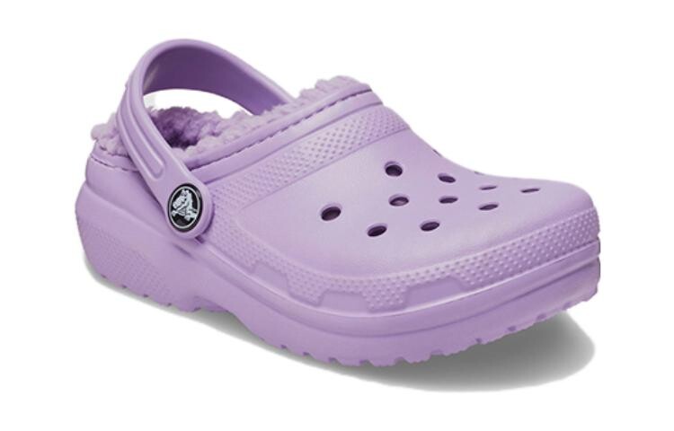 Детские тапочки Crocs Classic на подкладке для детей, Orchid purple — фото 3