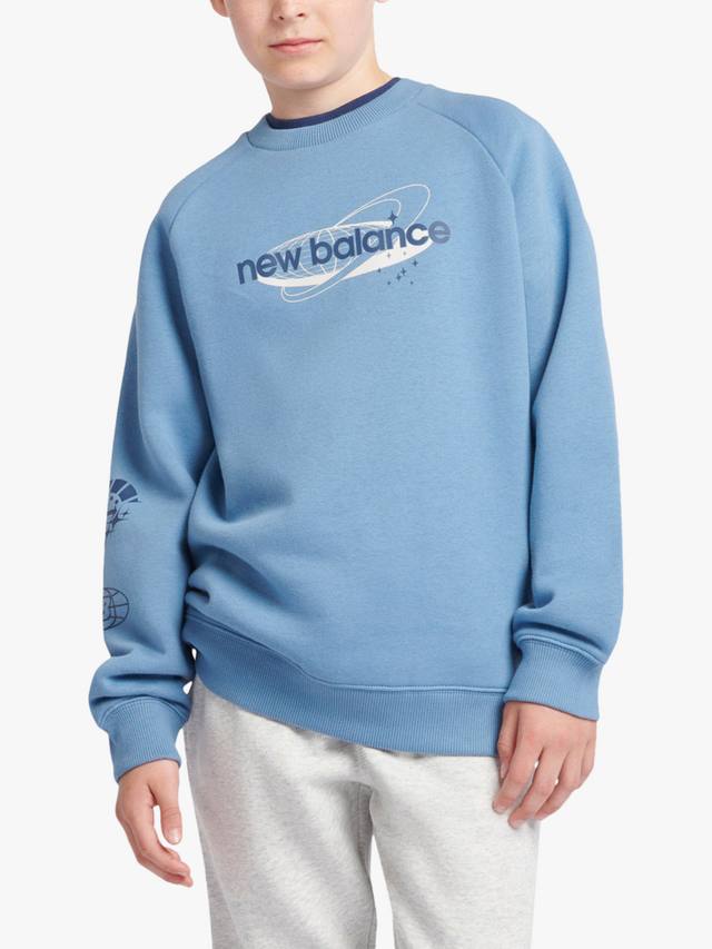 

Детский свитшот с круглым вырезом Global New Balance, Heron Blue