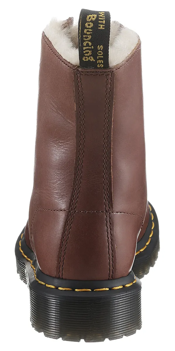 Ботинки на шнуровке DR. MARTENS "1460 Serena", ботинки на массивном каблуке, туфли на платформе, ботинки на теплой подкладке, цвет Cognac — фото 2