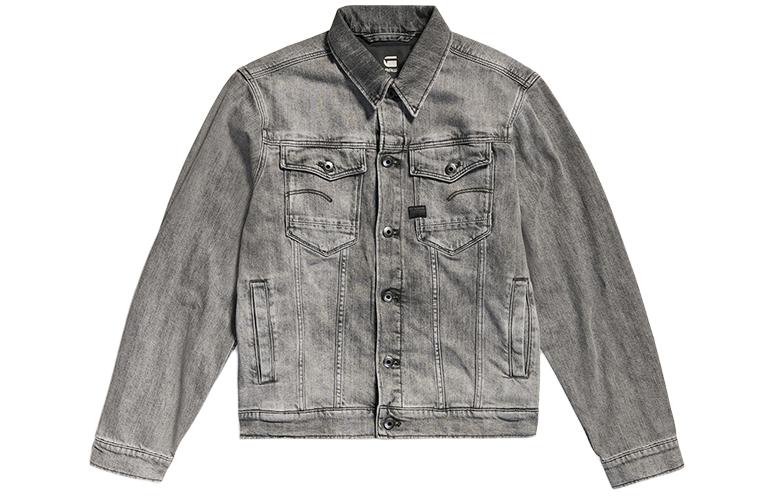 

G-STAR RAW Джинсовая куртка унисекс бледно-угольно-серая, Faded Deep Carbon Gray