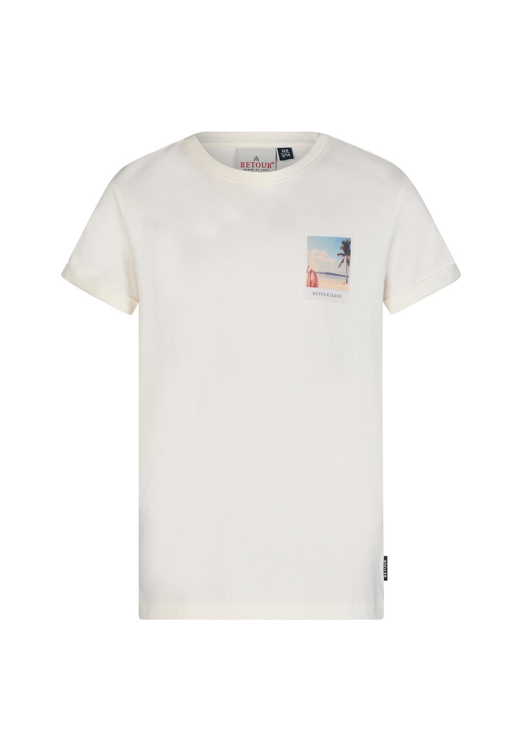 

Футболка с принтом Retour Jeans, слоновая кость