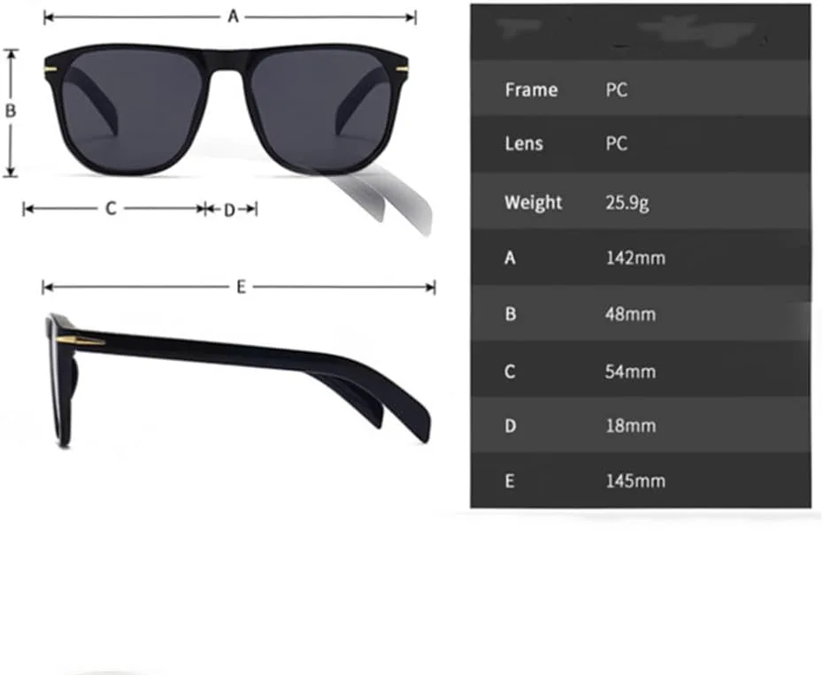 

Солнцезащитные очки UV400 для мужчин и женщин | Большая оправа с градиентным цветом | для вождения и занятий спортом на открытом воздухе generic, Black Grey