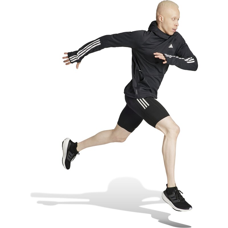 Толстовка с тремя полосками «Wonder the Run» Adidas, черный — фото 4