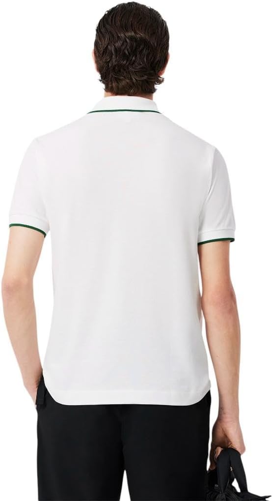 Lacoste мужская L.12.12 поло с коротким рукавом классического кроя и контрастным воротником, White/Green — фото 3