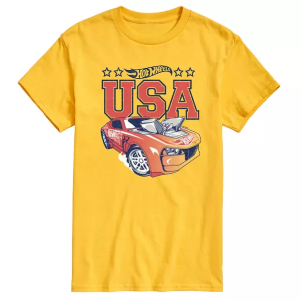 

Мужская футболка с принтом USA Hot Wheels, желтый