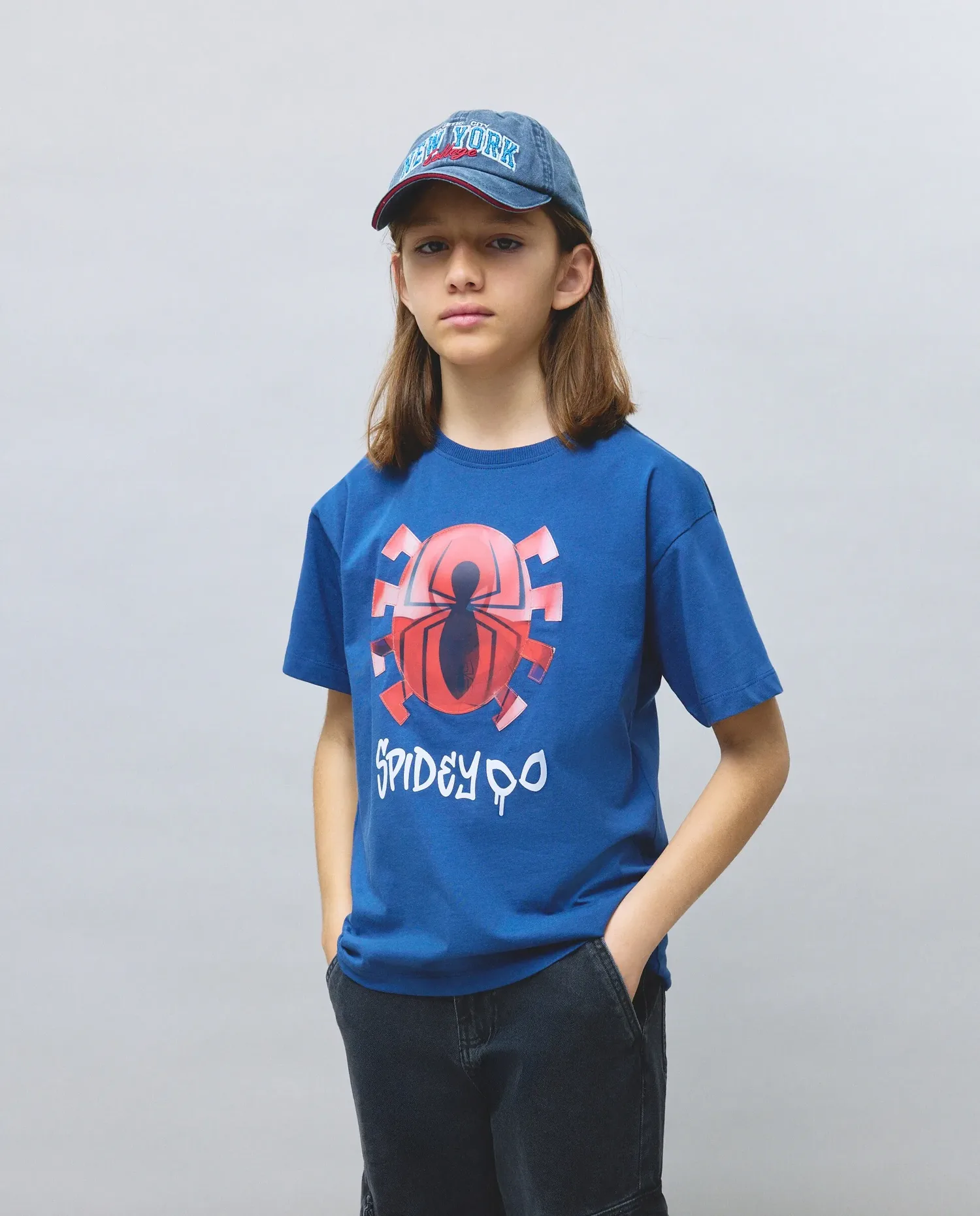 Футболка с коротким рукавом с лицензией SPIDERMAN HOLOGRAMA для детей Kids El Corte Inglés, темно-синий