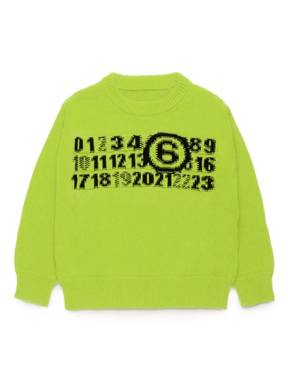 

Джемпер с цифрами MM6 Maison Margiela Kids, зеленый