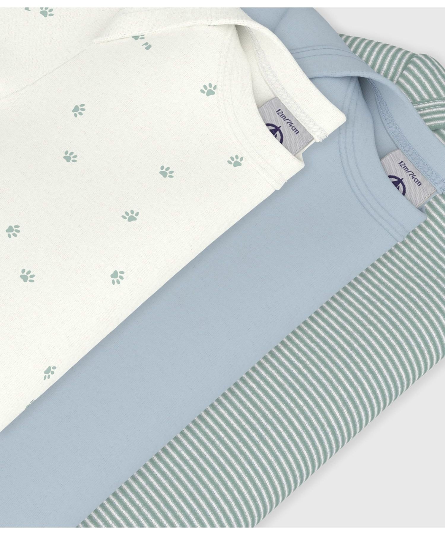 Боди с короткими рукавами (комплект из 3 предметов) PETIT BATEAU, Multicolor 1 — фото 3