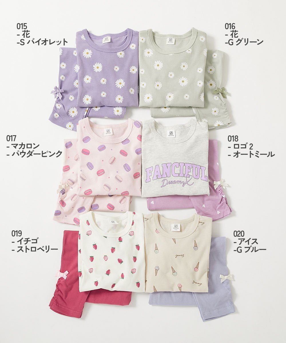Детская пижама с длинными рукавами и ленточной отделкой, 100% хлопок, коллекция осень/зима 2025. Devirock, 019-Strawberry — фото 3
