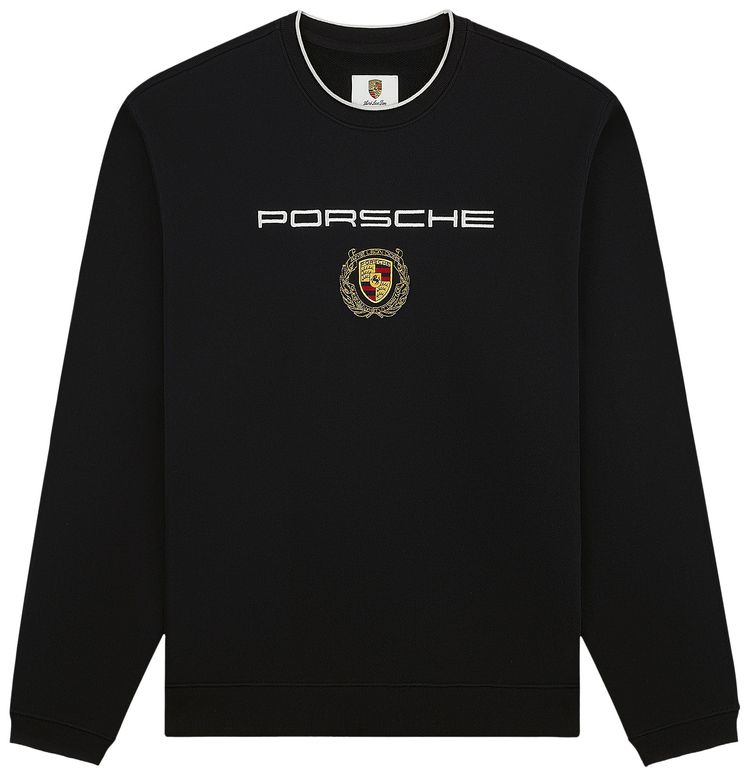 

Свитшот Aimé Leon Dore x Porsche с вышитым круглым вырезом, черный