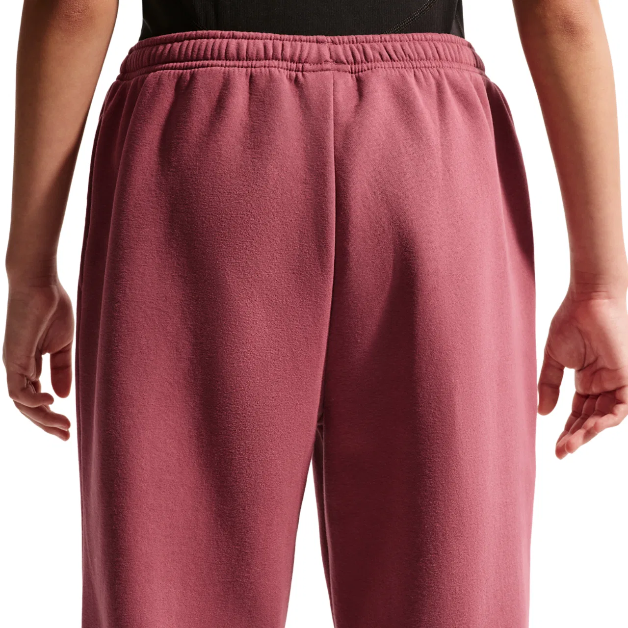 Детские штаны для девочек свободного кроя Nike Studio Fleece, White/Pink Smoke — фото 2