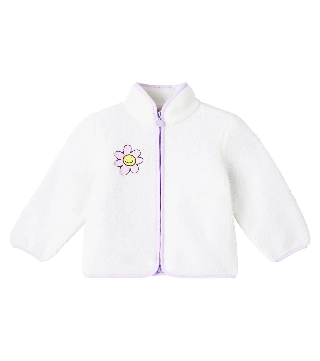 Легкая куртка из флиса с вышивкой Stella Mccartney Kids, белый